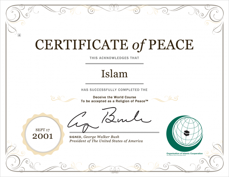 File:Certificate of Peace signed George W Bush.png